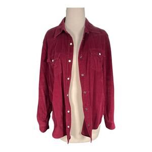Universal Threads Maroon Corduroy Shirt Jacket Button Down Size Large Fall Vibes